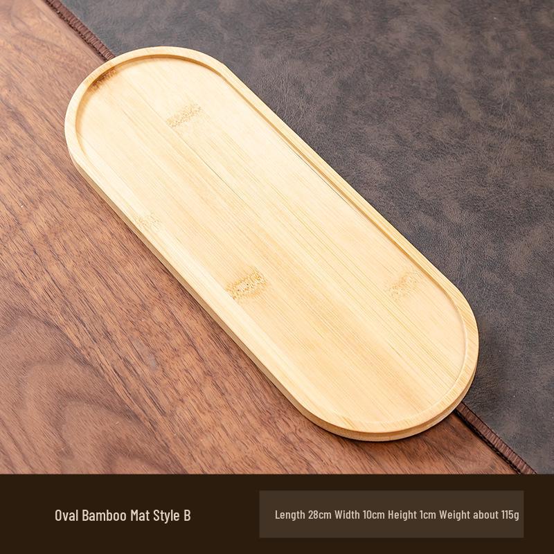 Round Bamboo Anti-Slip Mat & Tray for Indoor Plants, Coasters, and Decor