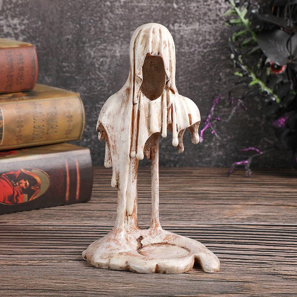 

Resin Ghost Candlestick Heat Insulation Candlelight Dinner Props Creativity Candle Stand Home