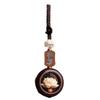 Rotating Lotus Purple Sandalwood Keychain Charm