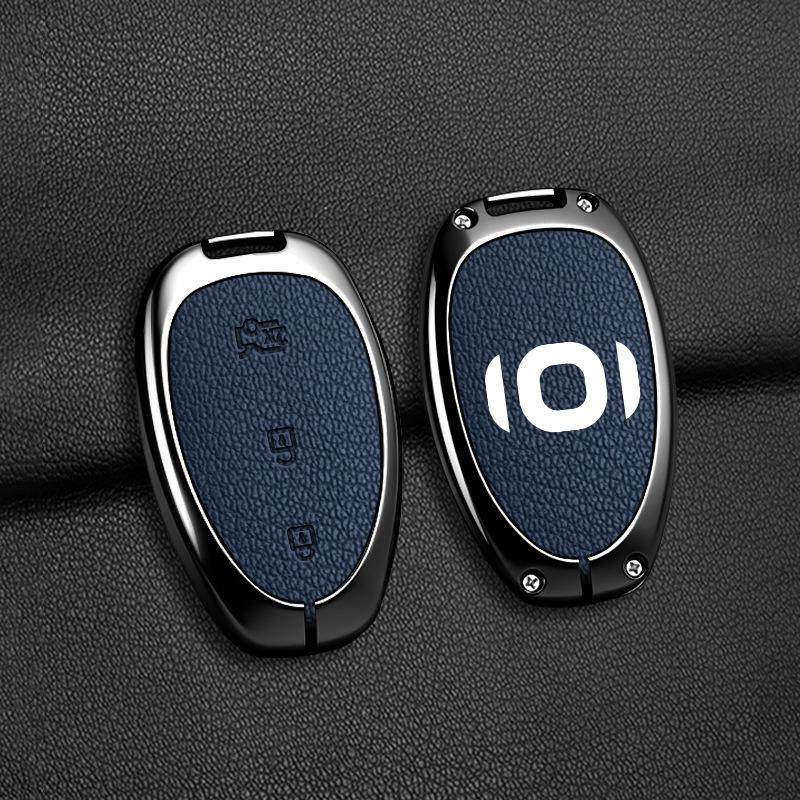 Zinc Alloy Car Key Cover for Changan Qiyuan NEVO Q05 Q07 A05 A07 A06 Full Protection Remote Control Key Fob Shell with Buckle