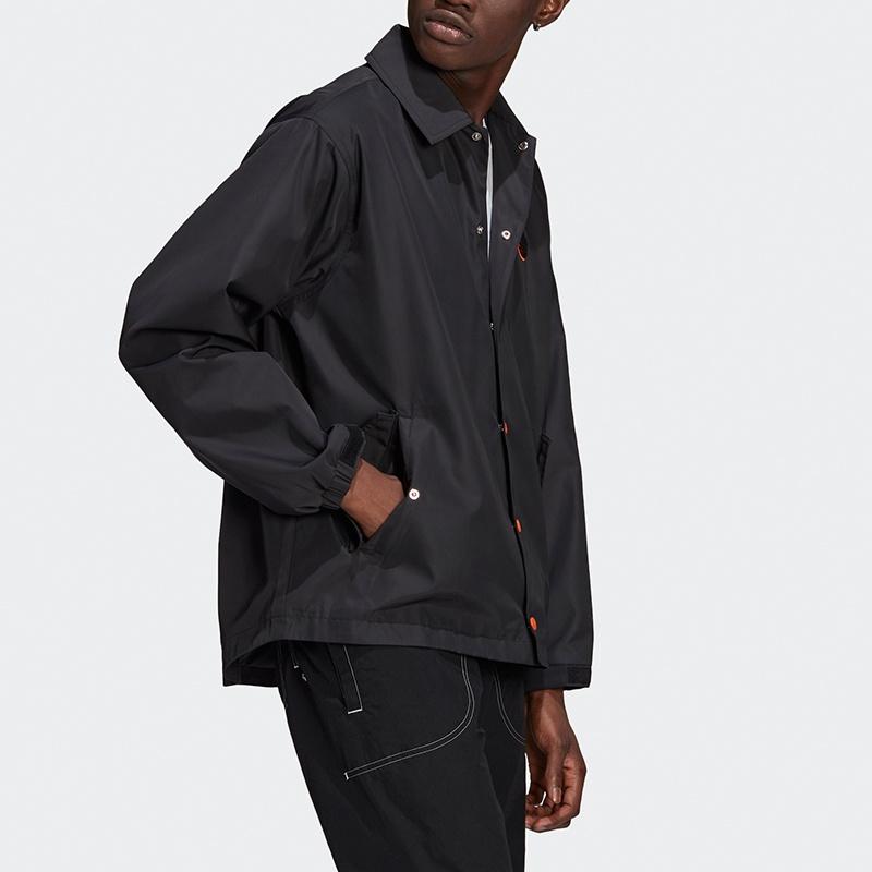 adidas originals Big Trfl Jkt Athleisure Casual Sports Embroidered Logo Woven Jacket Black Men's H07087