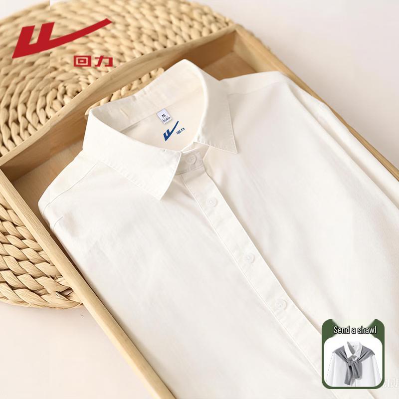 Warrior Women s Pure Cotton Long-Sleeve Shirt with Contrast Shawl S