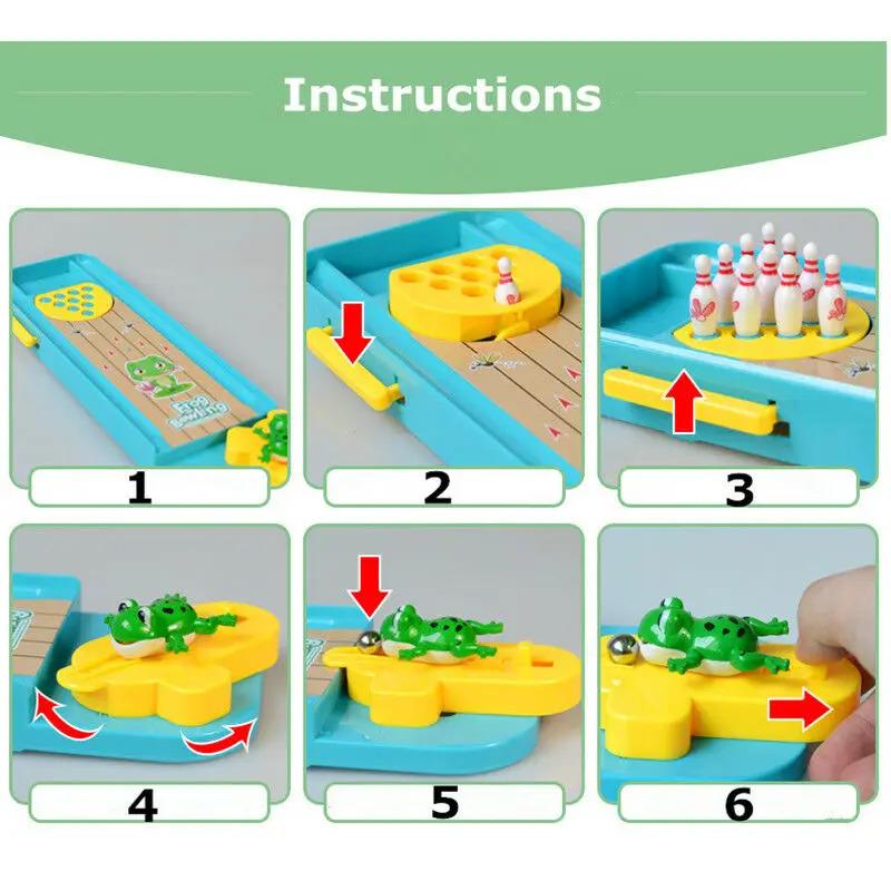 Frog Bowling Game for Kids Educational STEM Toys Parent Child Indoor Activity Stress Relief Desktop Game Birthday Christmas Gift