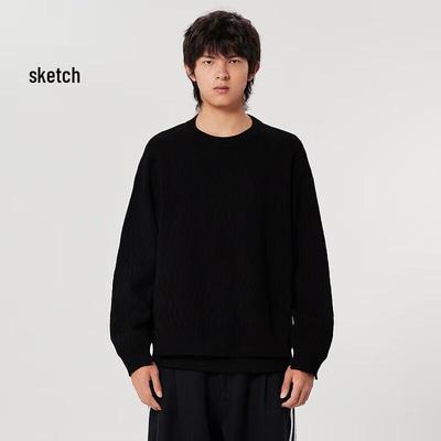 CROQUIS Men's 2023 Spring Round Neck Pullover Sweater 9N2310360