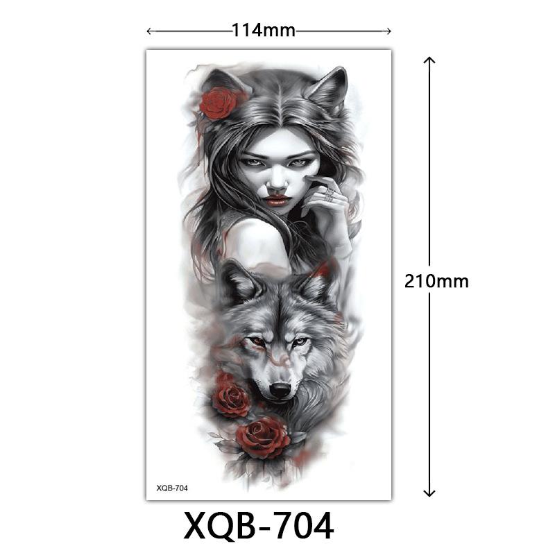 

Маленькая наклейка-тату на всю руку, Цветочные буквы, Простая наклейка-тату с цветком 114*210mm