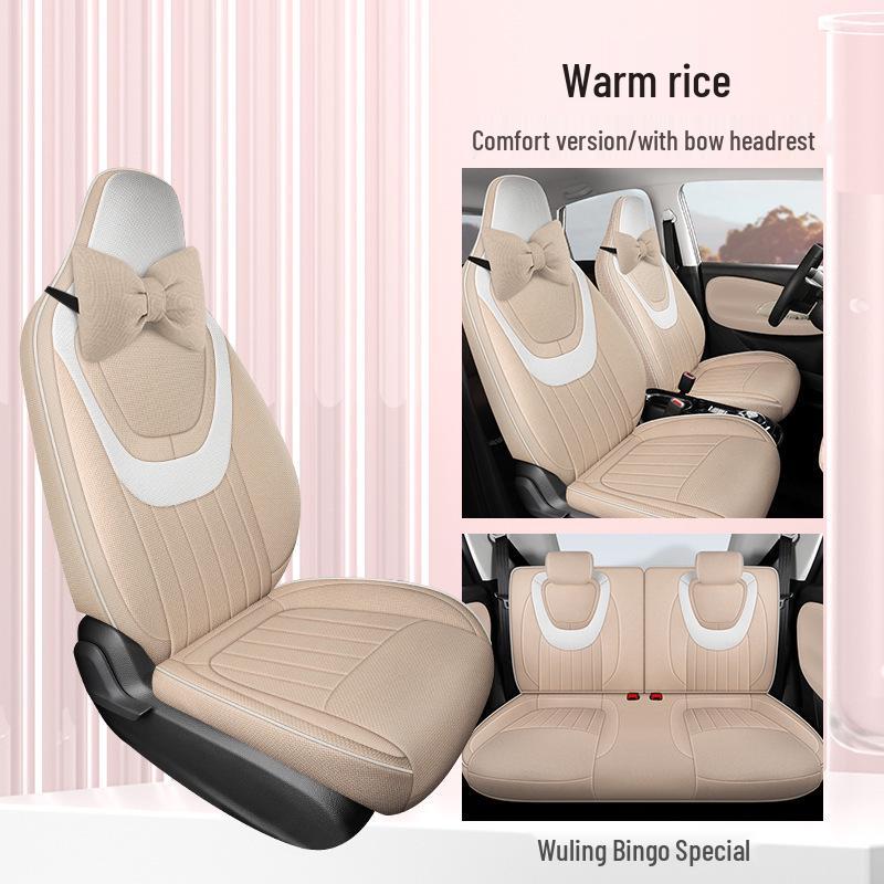2023 Wuling Bingo Cute Cartoon Car Seat Covers for Women - Winter & All-Season Full Surround Cushion.