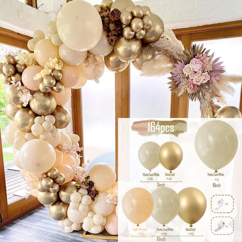Apricot Coffee Brown Balloons Garland Arch Kit Wedding Birthday Party Decorations Kids Baby Shower Supplies Latex Balloon Globos