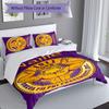 3pcs Custom Name Omega Psi Phi Bedding Set,Includes 1 Duvet Cover and 2 Pillowcases,All-season Bedroom Decor