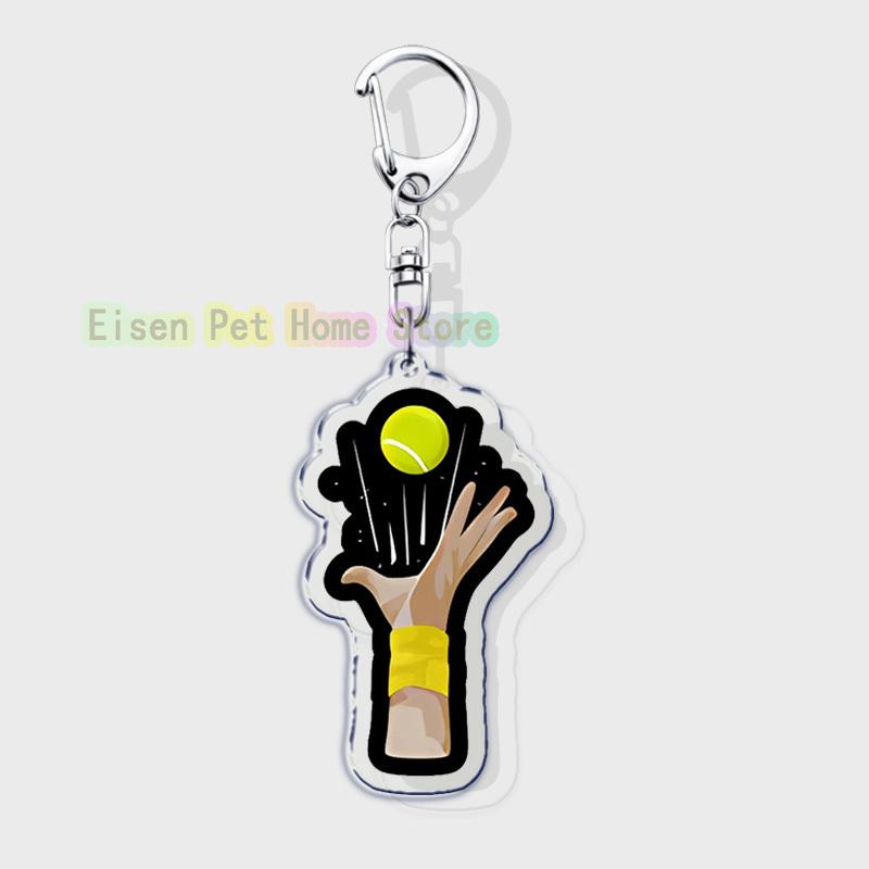 Classic Sports I Love Tennis Keychains for Accessories Bag Hobby Bike Car Keyrings Jewelry Friends Father Boyfriends Gifts