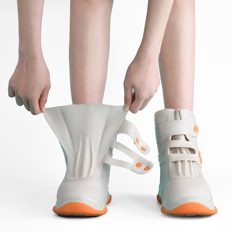 Silicone Waterproof Non-Slip Overshoes for Adults & Children: Anti-Fouling, Thick, Wear-Resistant, Portable, Easy On/Off Rain Boot Covers
