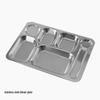 Jingong 304 Stainless Steel Large Scoop 6-Compartment Meal Tray
