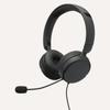 Amazon Basics Wired On-Ear Headset with Mic, 3.5mmUSB-A Compatible, In-Line Controller, Foldable, One Size, Black