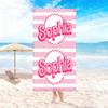 Sea Flower Letter Printed Beach Towel Large Size Foldable Portable Soft Shower Bath Towel For Travel Camping Yoga  Travel Towel