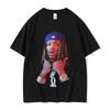 Rapper K-King Von Graphic T Shirt Men's Hip Hop Gothic Fashion Short Sleeve T-shirts Oversized T-shirt Streetwear 80312