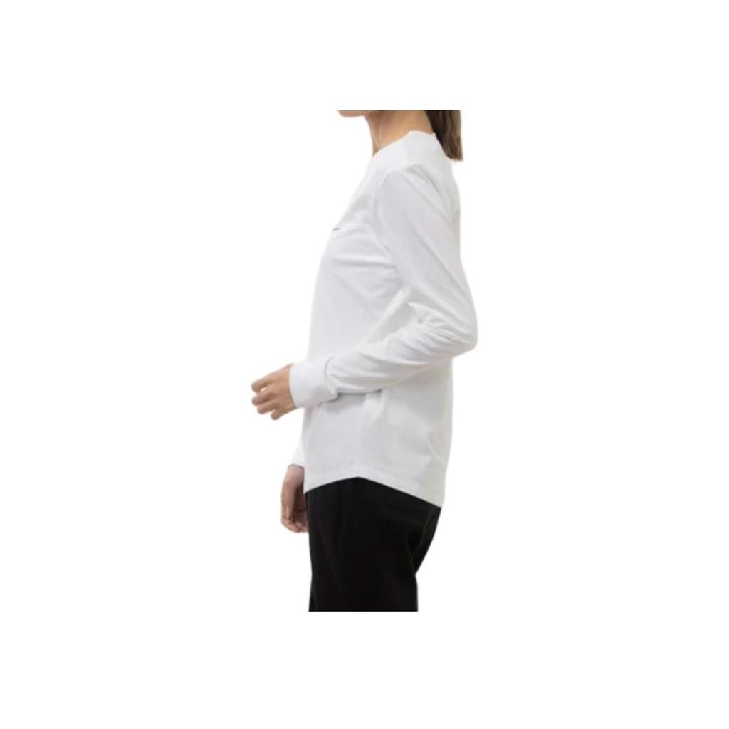 Nike Logo Print Pullover Crew Neck Long Sleeve T-Shirt Women Tops White FJ0442-100
