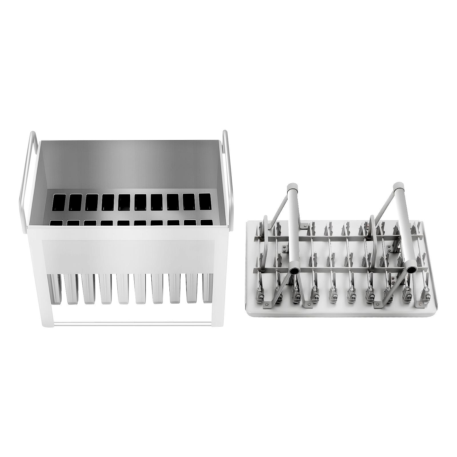 

Stainless Steel Ice Cream Mold 30 Cavities, DIY Popsicle Maker for Homemade Ice Cream, Yogurt, Juice, Healthy Snacks Family Kitc срібний