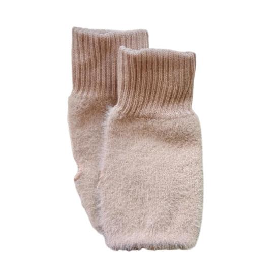 Fingerless Gloves for Women Faux Fur Thumb Hole Half Finger Gloves Stretchy Warm Winter Typing Writing Mittens