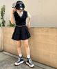 WEGO PHILLY Line Vest Docking Short Size Black Shirt, Girly, Sleeve, Women's, F,