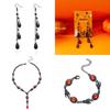 Blood Drop Tassel Bat Necklace Bracelet Earrings For Alternative Fashion