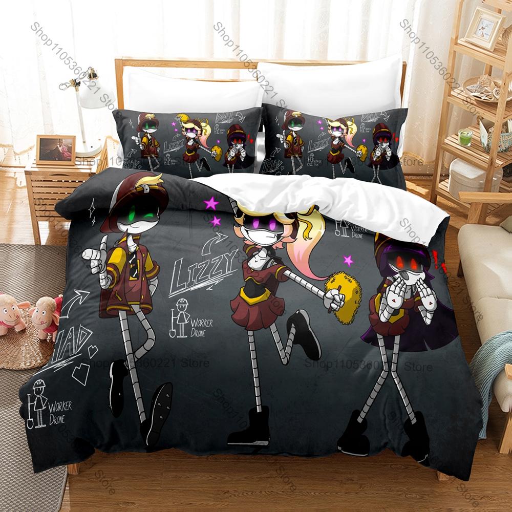 Cool Soft Microfiber Murder Drones Robot Themed 3PCS Bedding 1 Duvet Cover + 2 Pillowcases Envelope Pillow Covers All Season