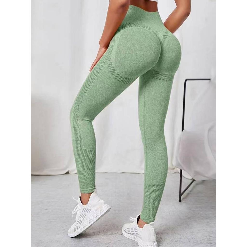 High Waist Tummy Control Yoga Leggings with Hip Lift Smile Line