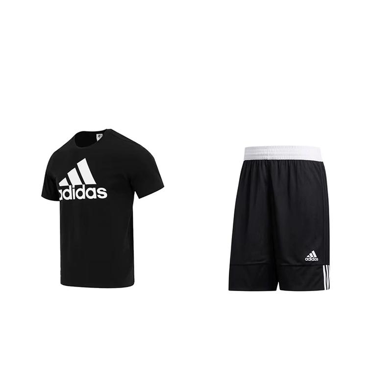 

Adidas Logo Letter Print American Vintage Удобные шорты с коротким рукавом Простые повседневные универсальные баскетбольные тренировочные шорты повседневный спортивный комплект IC9347+DX6386 M