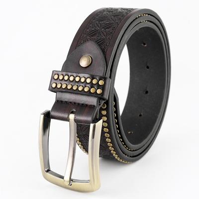 Western Cowboy Cowhead Belt - Retro Punk Style for Men