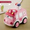 Adorable Boys' Toy Cars: Ambulance & Police Car Set - Durable, Cartoon-Style for Ages 3-4