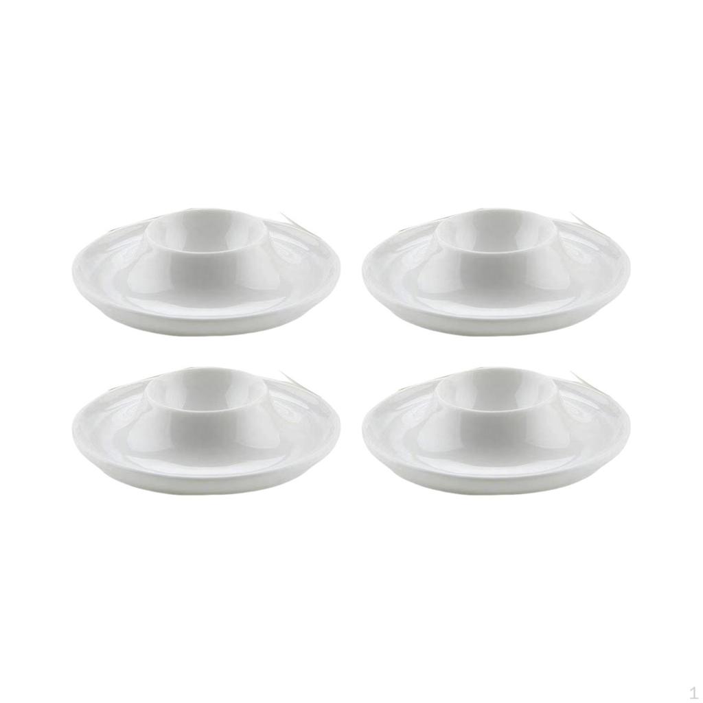 4 Decorative, Unique, Easy-to-Clean Stackable Egg Holders, Trays for Pantry, Breakfast, And