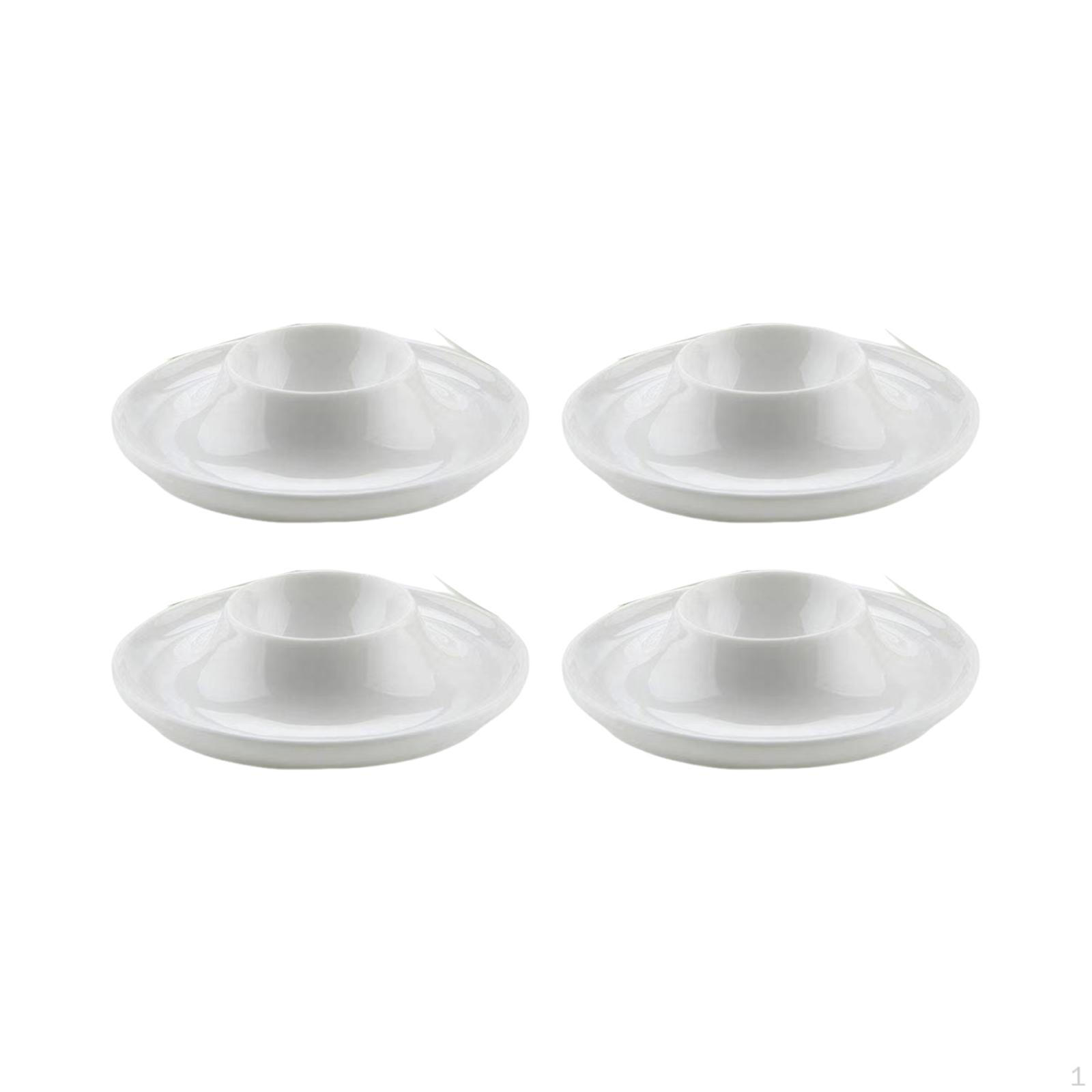 4 Декоративные, Уникальные, Легко моющиеся Штабелируемые Подставки для яиц, Лоток для кладовой, Завтрака, И Round White