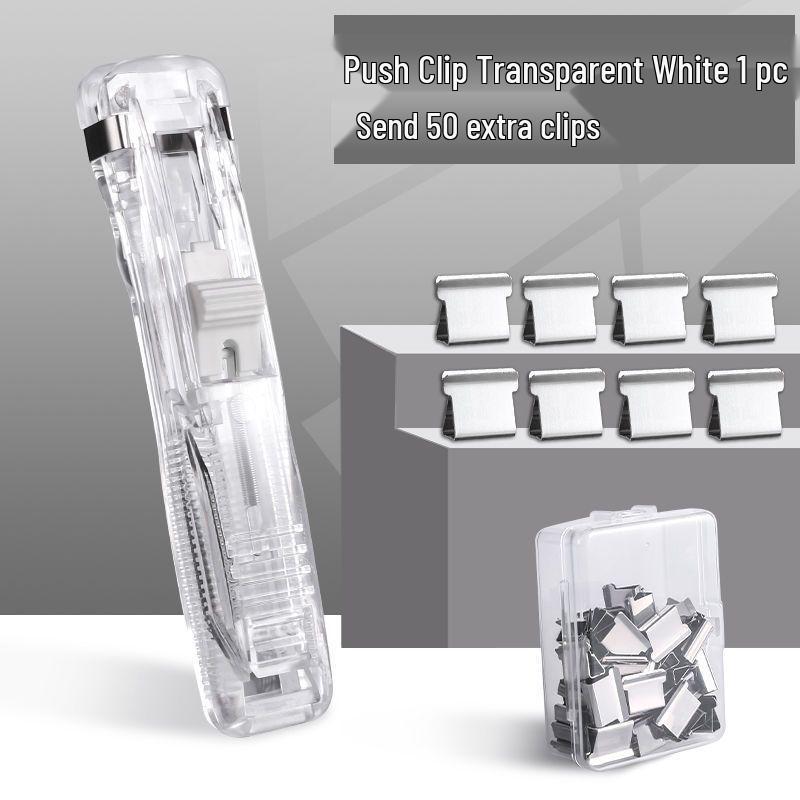 Push Clip Folder: Stationery Test Paper, Student Clip, Office File Binder, Book Fixer.