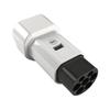 Adaptador de Carregamento para Veículos Elétricos Tipo 2 para Reino Unido Com Visor de Tensão e Botão de Desligamento Para Patinetes Elétricos e Proteção Aprimorada