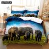 3D The Elephant Bedding Sets Duvet Cover Set With Pillowcase Twin Full Queen King Bedclothes Bed Linen