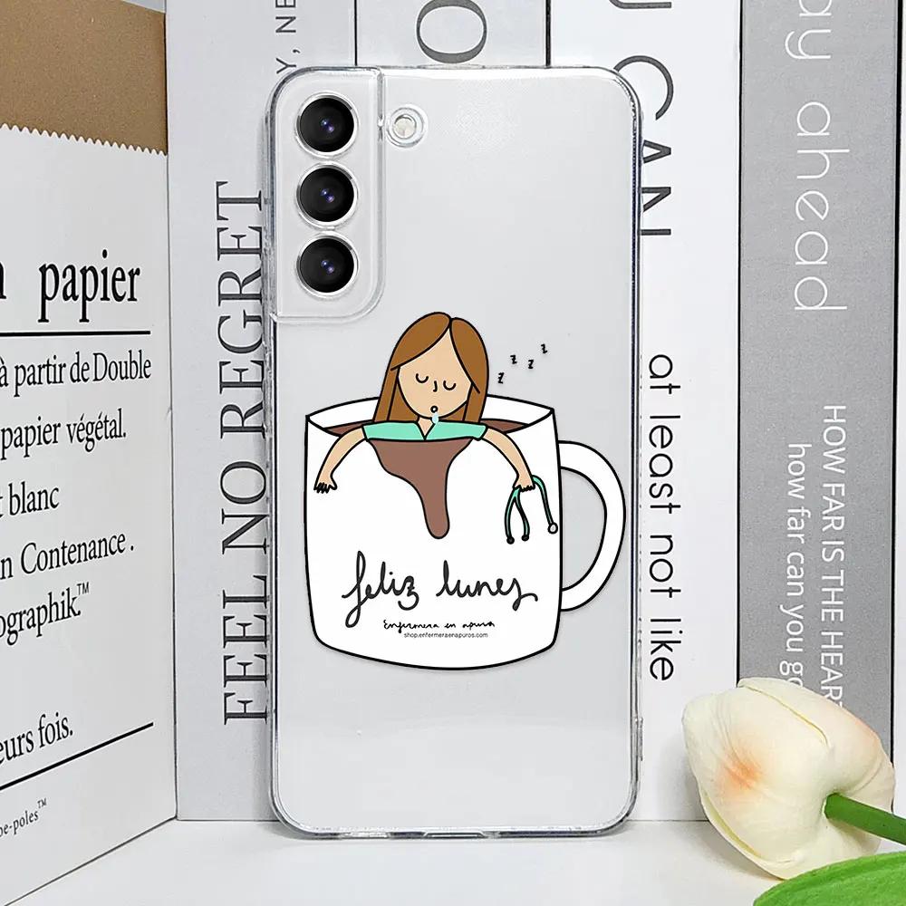 

Cartoon Medicine Doctor Nurse Phone Case for Samsung Galaxy S25 S24 S23 Ultra S22 Plus S21FE Transparent Soft Cover Fundas Coque For SamsungS24 Ultra
