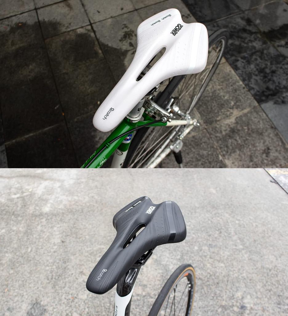 GORIX Bicycle Memory Foam Saddle That Hurt Your Butt Cushion Soft Opening Compatible with Road Mountain Bikes and Others Polyurethane Unisex Full