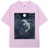 Japanese Style Yin Tang Koi Fish Moonrise Graphic T Shirt   Fashion Vintage T-shirts Oversized Cotton Casual Y2k T-shirt