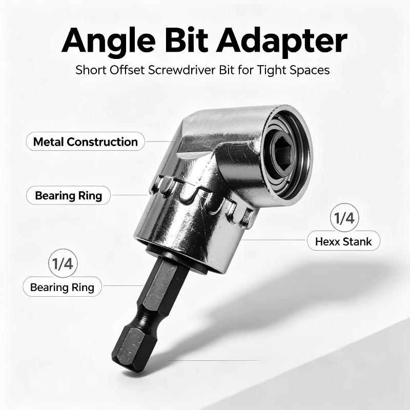 105° Angle Screwdriver Joint Electric Drill Corner Attachment Extension Socket Tool For Screwdriver For Home Diy Woodworking