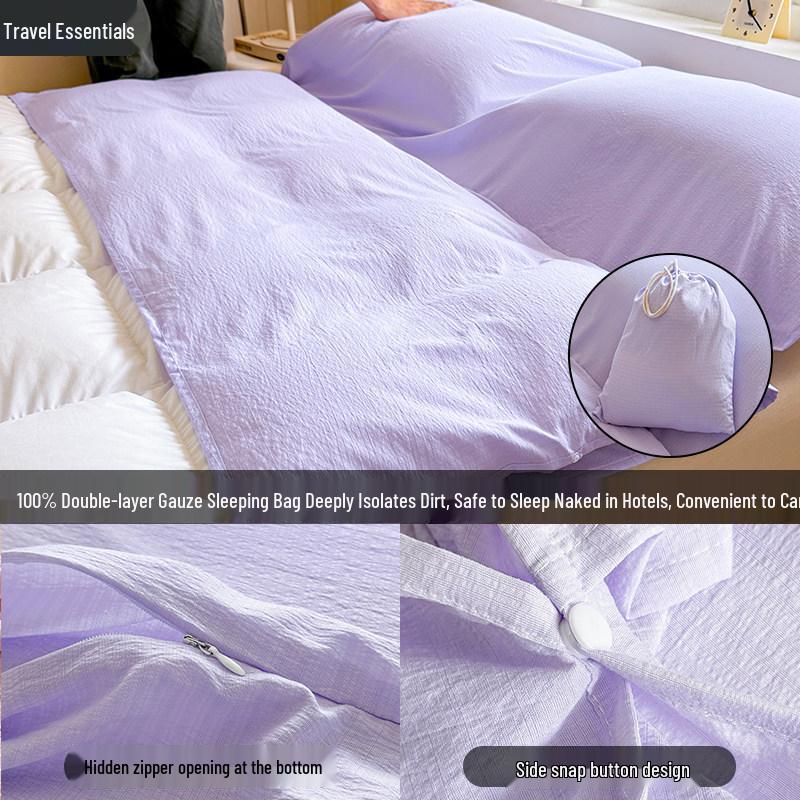 Portable Anti-Dirt Travel Sleeping Bag & Bed Sheet Set - Non-Cotton