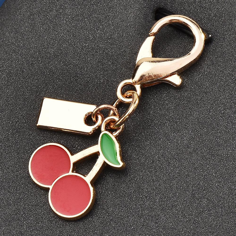 Cherry Keychain Jewelry Bag Pendant Fashionable And Exquisite Crystal Resin Cherries Car Keychain Pendant Female