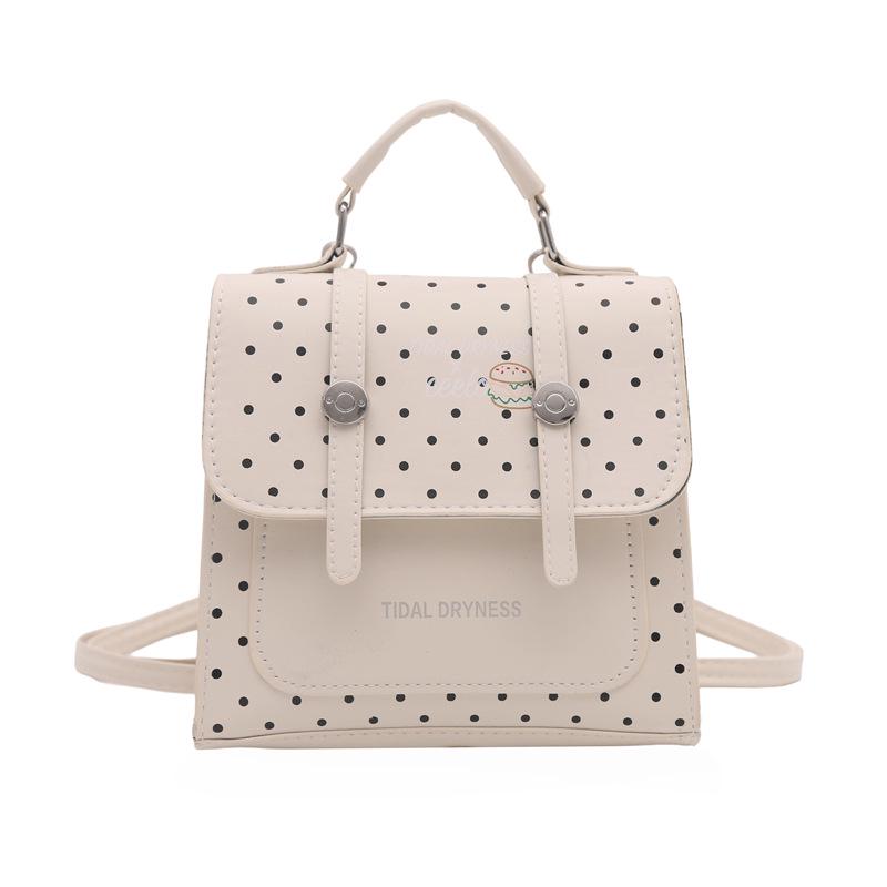 

Горячая сумка в горошек: Женский модный рюкзак 2025, универсальный и стильный W18.5cm x D8.5cm x H17.5cm