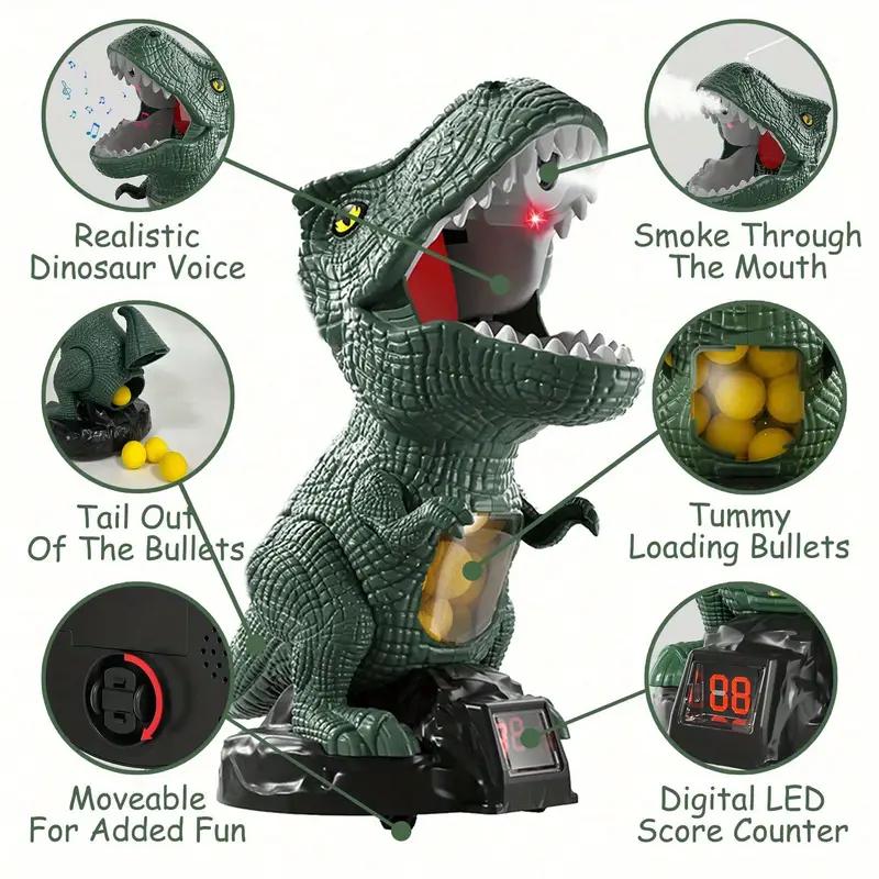 Children playing dinosaurs ducks shooting toy guns parent-child interactive battles boys' air soft bullet guns
