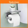 Stainless 304 Steel Toilet Paper Holder With Phone Shelf Modern Decor Bathroom