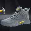 High Top Safety Shoes Men Waterproof Steel Toe Work Boots Abrasion Resistant Work Shoes Anti-slip Men's Work Protection Boots
