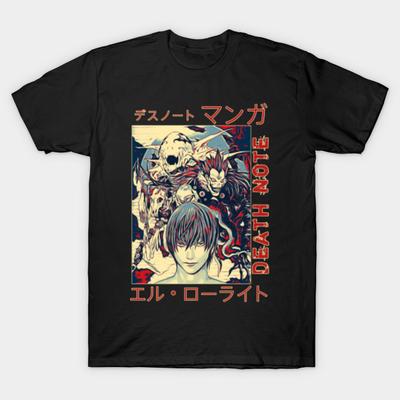 T-shirt męski z czarnym nadrukiem. Bardzo duża koszulka z krótkim rękawem