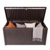 Outdoor Storage Box Lockable Patio Furniture Organizer Waterproof Storage Bin UV-Resistant Tableware Storage Organizing Box