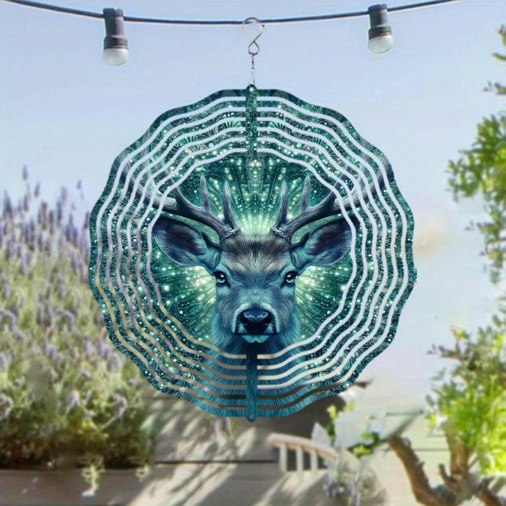 360 Degree Rotating Metal Wind Chime 25.4cm for Garden Balcony Decoration Battery Free Artistic Hanging Wind Chime Gift for Friends Family All Seasons