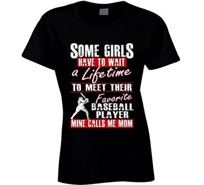 Mijn Zoon is Mijn Favoriete Speler Baseball Mama T-shirt - Cadeau voor Mama