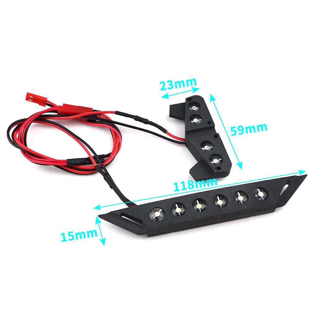 TRINOOD Front & Rear LED Lights Spotlight Lamp Bar DC 3-5v for 1/10 4x4 2wd VXL XL-5 SLASH RC Car Upgrade Parts