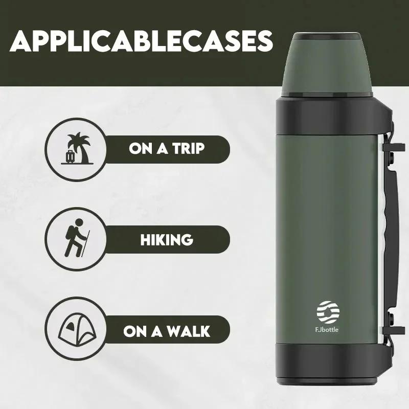 1200/1500ML Thermosflasche Edelstahl Große Kapazität Vakuumflaschen Wasserflasche Isoliert Outdoor Kalthaltend Reisebecher