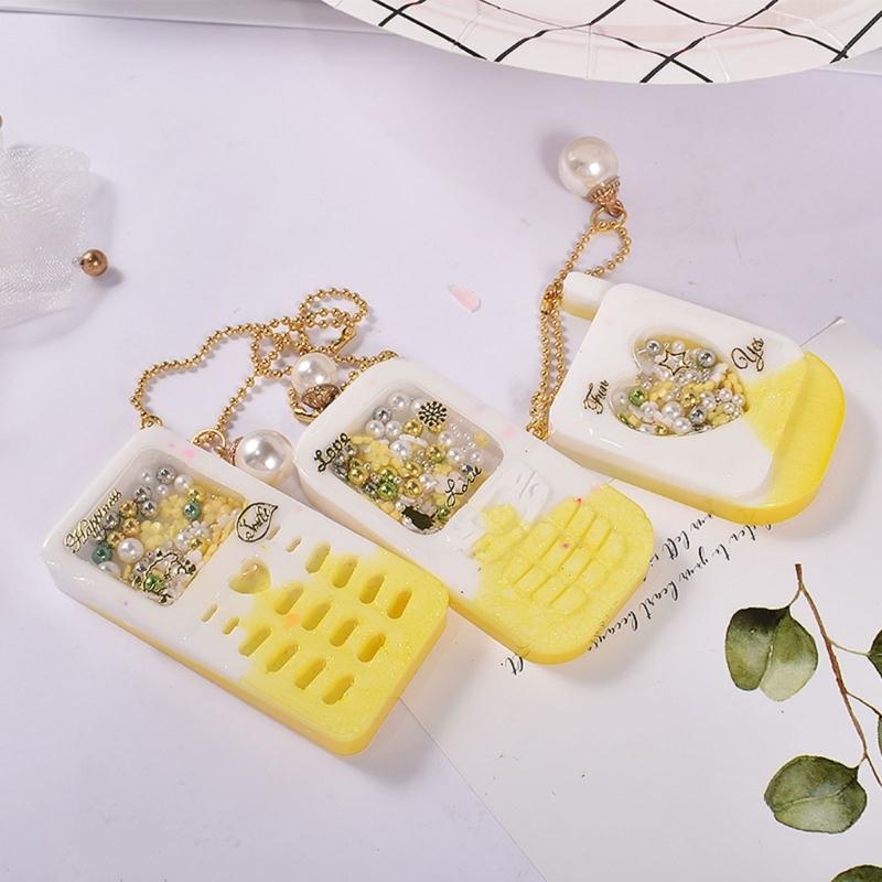 DIY Medvídek Telefon Quicksand Silikonová Epoxidová Forma DIY Klíčenka Přívěsek Šperky Řemeslná Forma pro Valentýnský Dárek